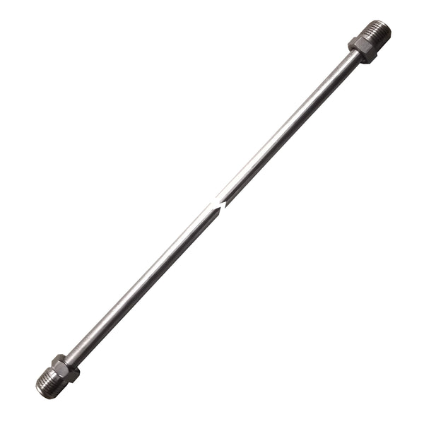 1/4" Tubing 12 Inches Long With 7/16-24 Fittings Each End Stainless
