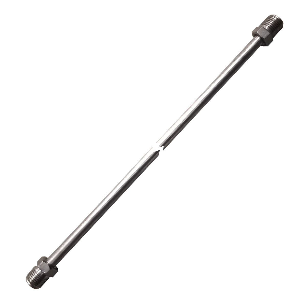 1/4" Tubing 6 Inches Long With 7/16-24 Fittings Each End Stainless