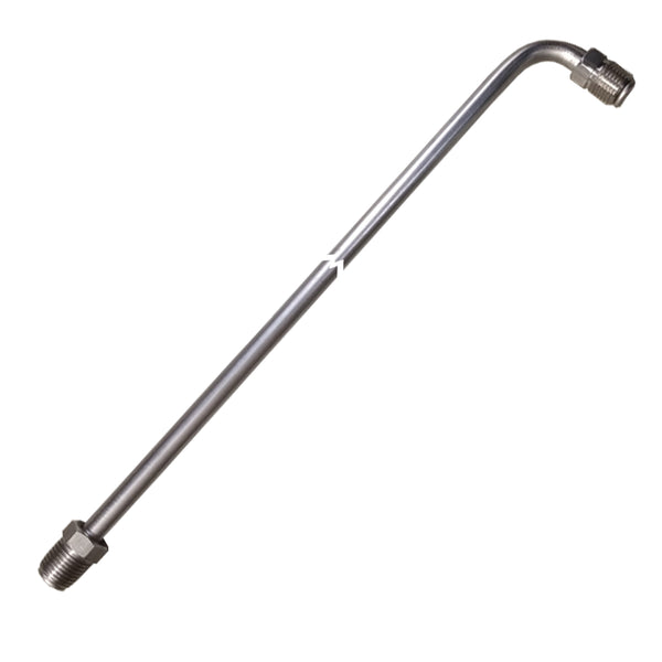 1/4" Tubing 60 Inches Long With 90 Deg Bend One End 7/16-24 Fittings Each End Stainless