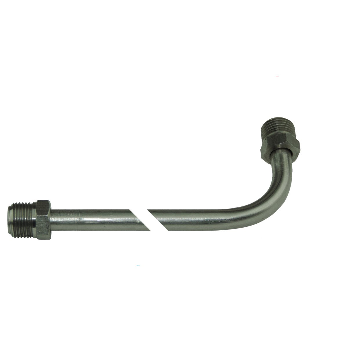 5/16" Tubing 10 Inches Long With 90 Deg Bend One End 1/2-20 Fittings Each End Stainless