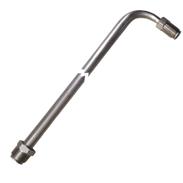 5/16" Tubing 12 Inches Long With 90 Deg Bend One End 1/2-20 Fittings Each End Stainless