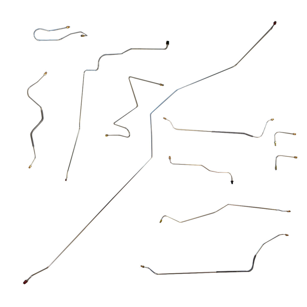 1968-70 American Motors Rebel/Machine Power Disc Brake Line Kit 11pc, Stainless