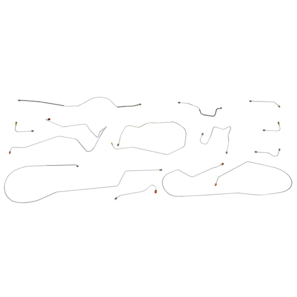 1968-69 American Motors AMX Power Disc Complete Brake Line Kit 9pc, Stainless
