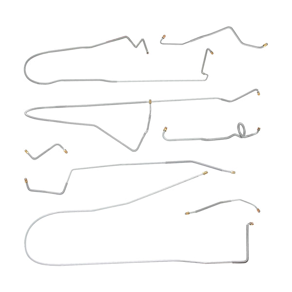 1962-63 Buick Electra/225 126.0" WB Power Drum Brake Line Kit 6pc, Stainless