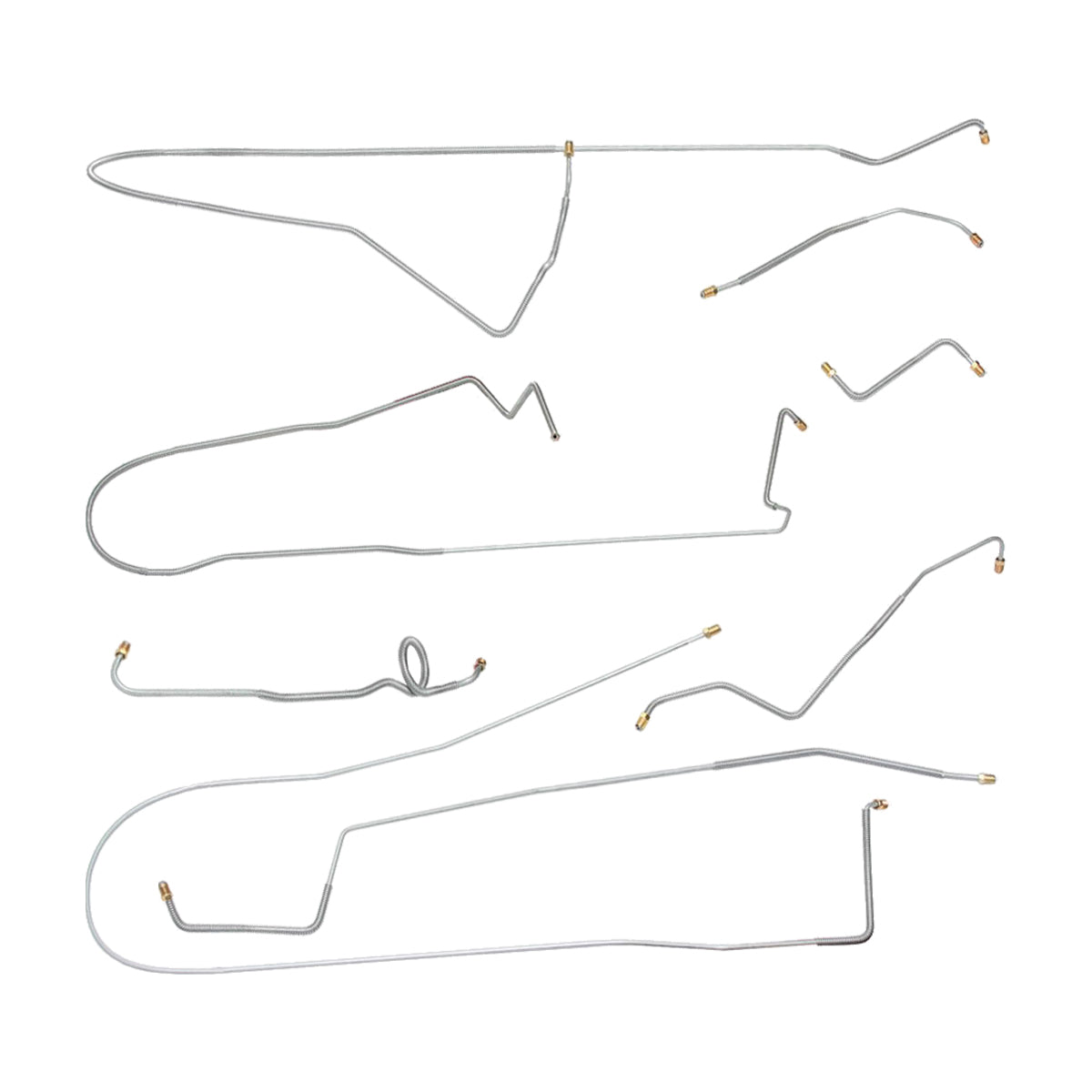 1966 Buick Electra/Wildcat 126.0" WB Power Drum Brake Line Kit 6pc, Stainless