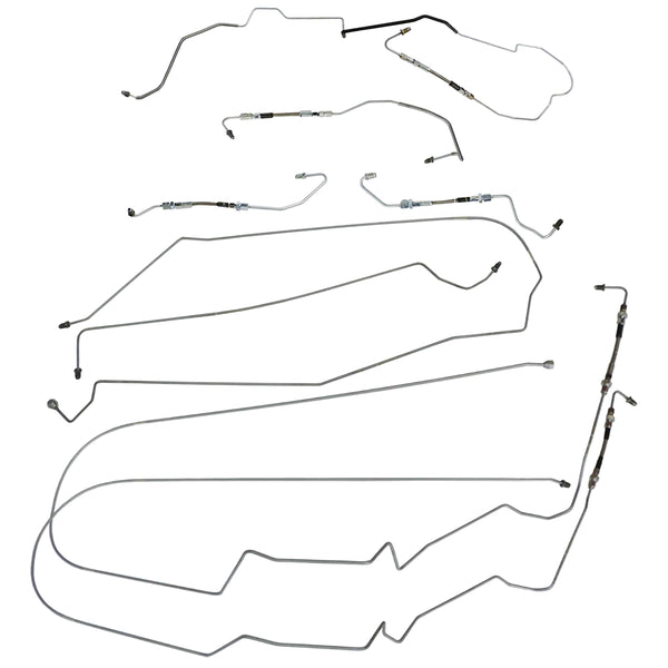 2000-05 Buick Century Front Disc w/ABS Complete Brake Line Kit (w/Flex) 11pc Stainless