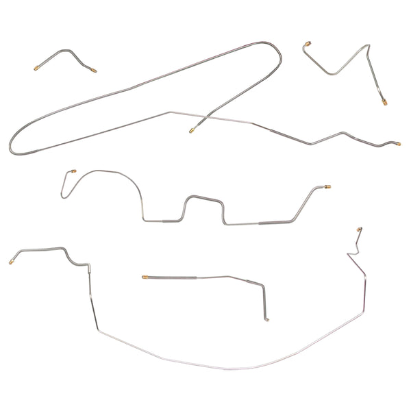 1961 Buick Special/Skylark Manual Drum Brake Line Kit 6pc, Stainless