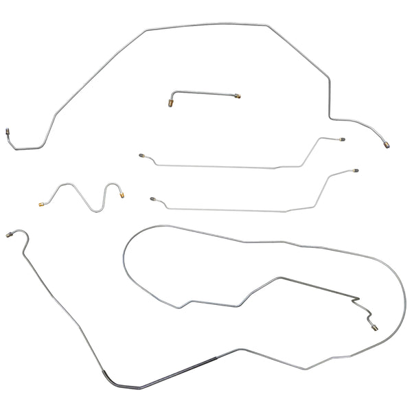 1965 Buick Skylark Gran Sport (Only) Hardtop Manual Drum Brake Line Kit 6pc, Stainless
