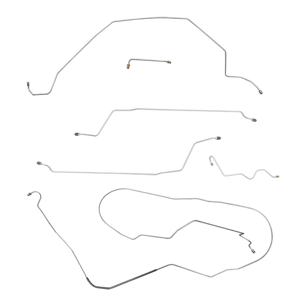 1965 Buick Skylark Gran Sport Convertible Power Drum Brake Line Kit 6pc, Stainless
