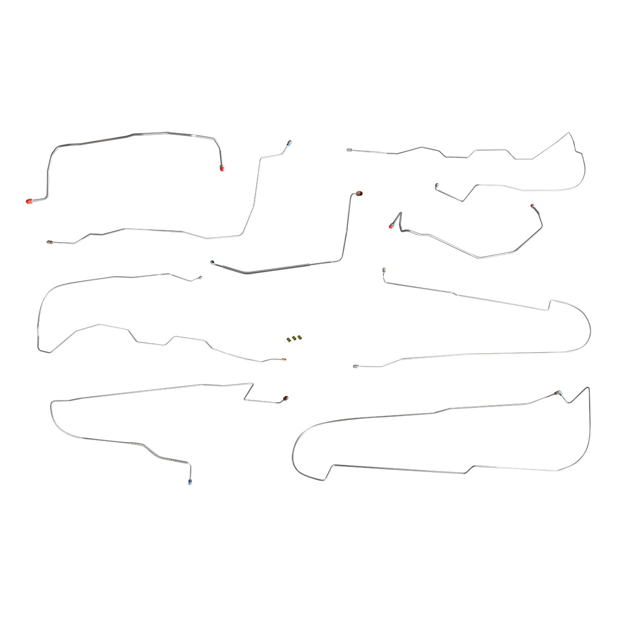 2006-11 Cadillac DTS Buick Lucerne 3.8L V6 4.6L V8 Complete Brake Line Kit, 9pc, Stainless