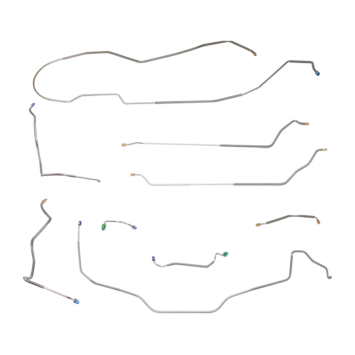 1969 Buick LeSabre/Wildcat Power Disc Brake Line Kit 8pc, Stainless
