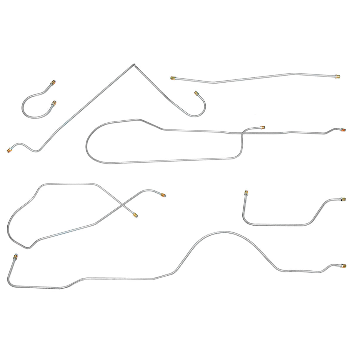 1954 Buick Super/Roadmaster Series 50/70 Manual Brake Line Kit 7pc, Stainless