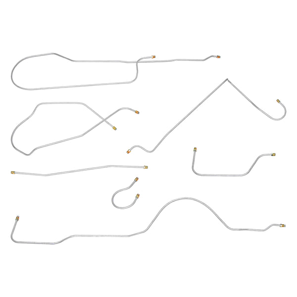 1956 Buick Super/Roadmaster 127" WB Manual Drum Complete Brake Line Kit 8pc, Stainless