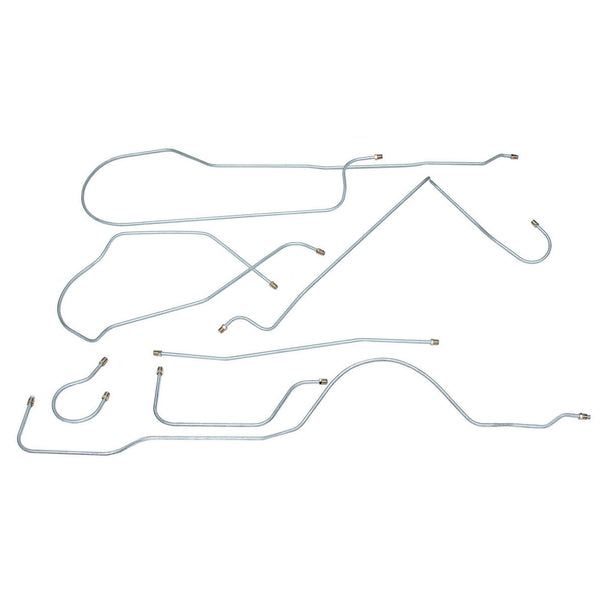 1957 Buick Super/Roadmaster Manual Drum Brake Line Kit 7pc, Stainless