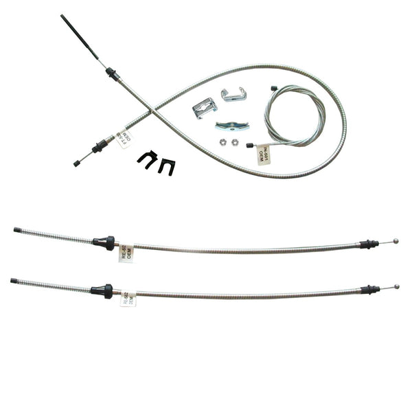 1963-65 B-Body Dodge Complete Parking Brake Cable Kit, Stainless