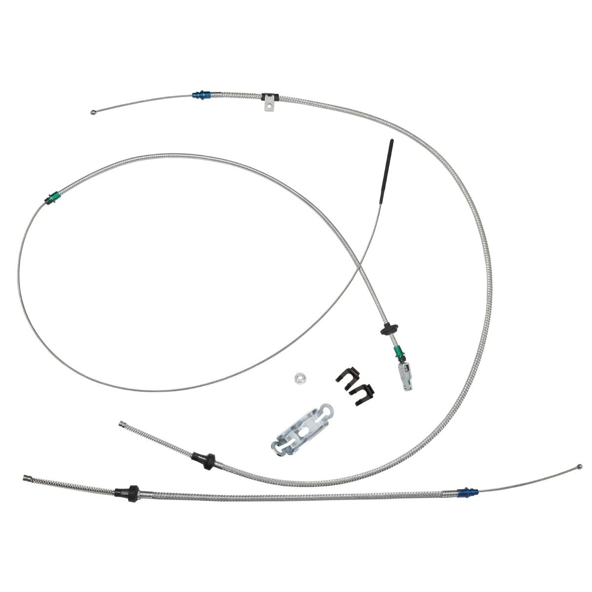 1966-70 B-Body Mopar Complete Parking Brake Cable Kit, Stainless
