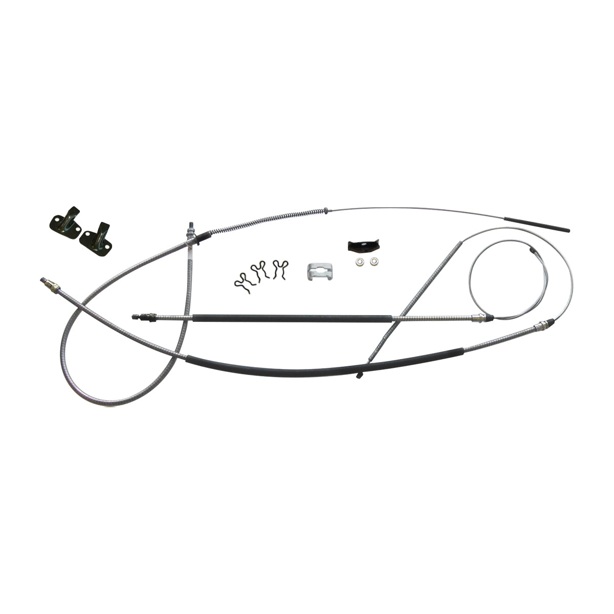 1979-81 Chevrolet Camaro Pontiac Firebird 4 Wheel Disc Complete Parking Brake Cable Kit Stainless