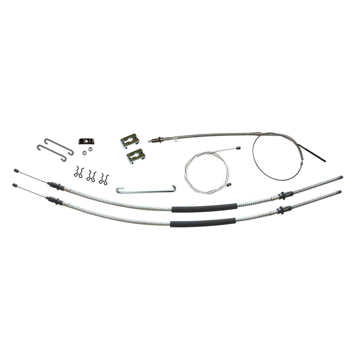 1968-72 El Camino T-400 Trans Complete E-Brake Cable Kit, Stainless