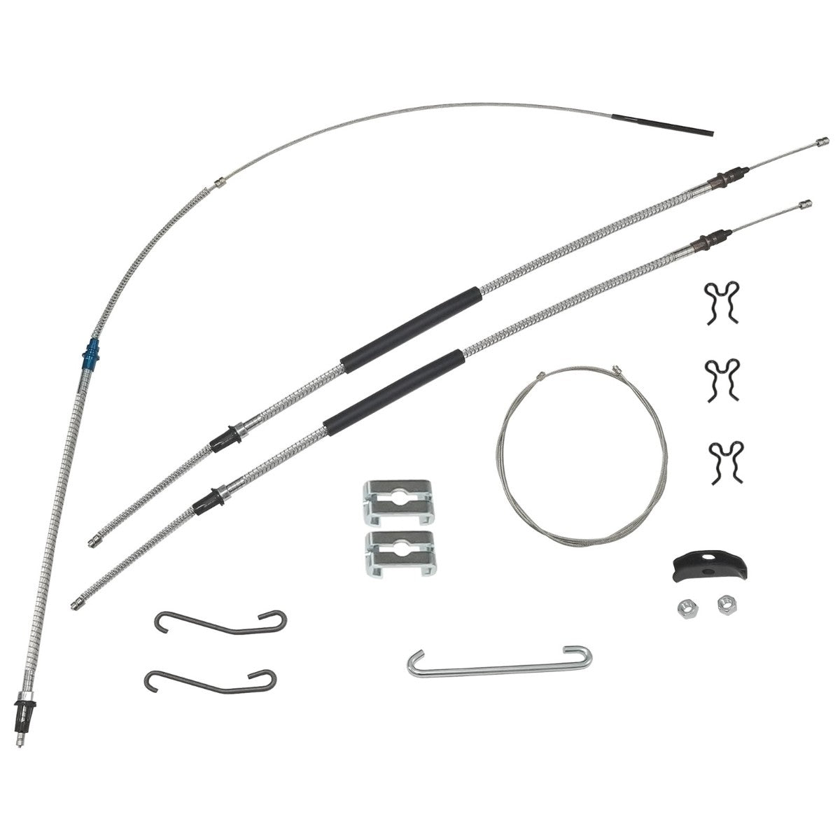 1968-72 GM A-Body or Grand Prix, TH400 Transmission, Complete Parking Brake Cable Kit, Stainless