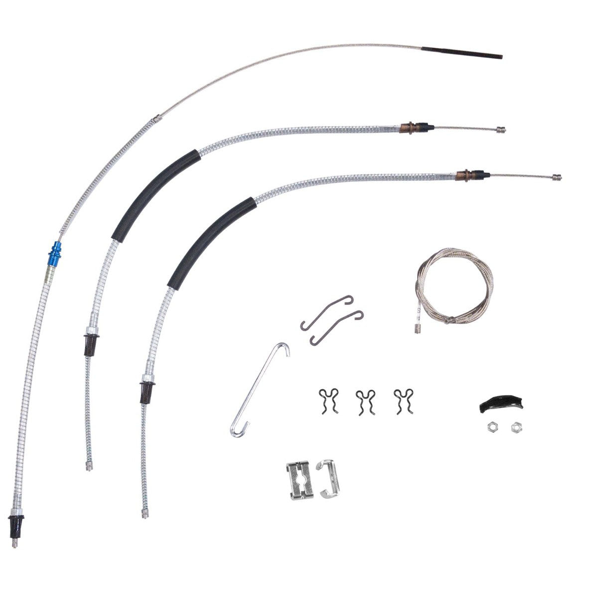 1968-72 Chevrolet Chevelle, 1970-72 Monte Carlo T-350 Manual Transmission Complete Parking Brake Cable Kit Stainless