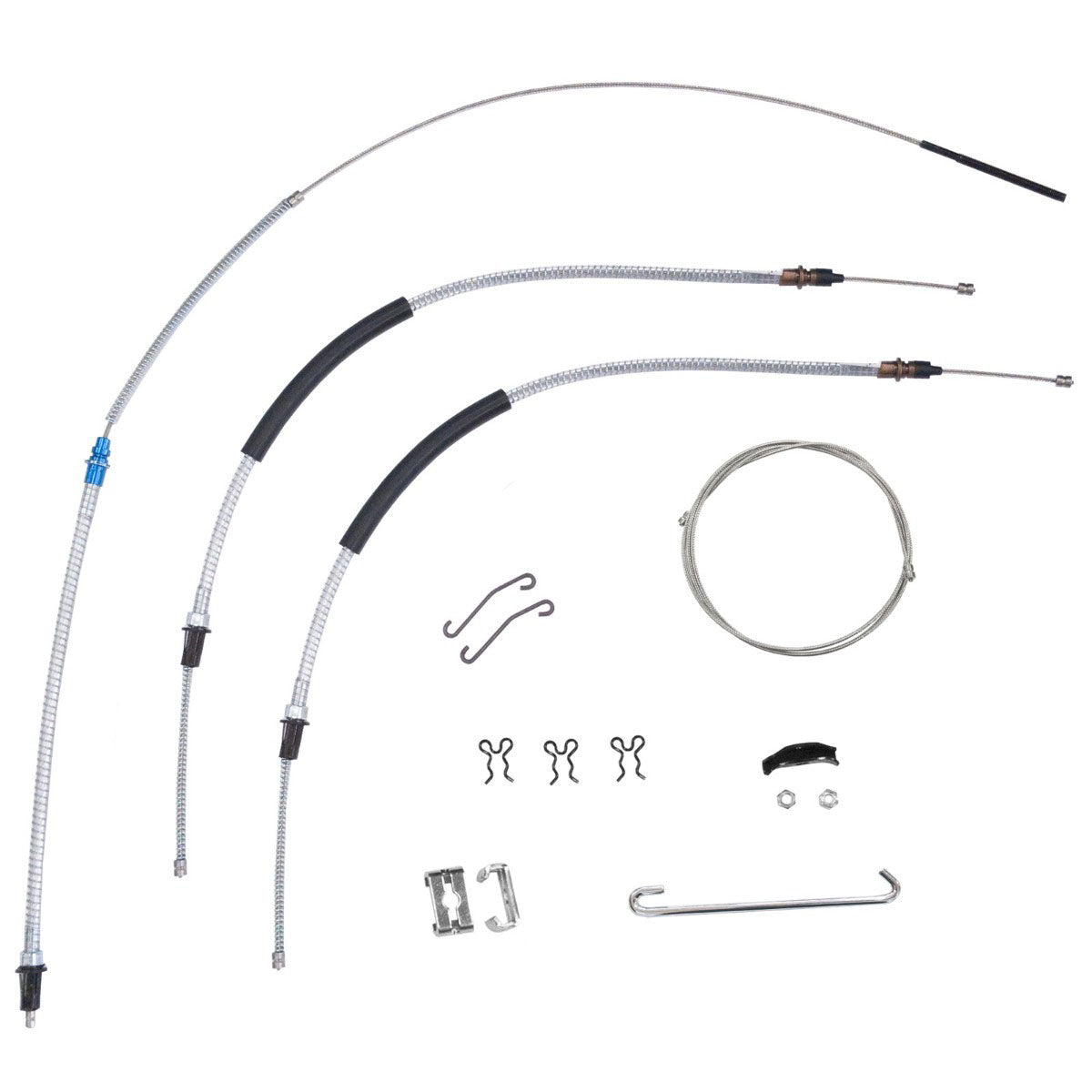 1968-72 Chevrolet Chevelle, 1970-72 Monte Carlo T-400 Transmission Complete Parking Brake Cable Kit Stainless