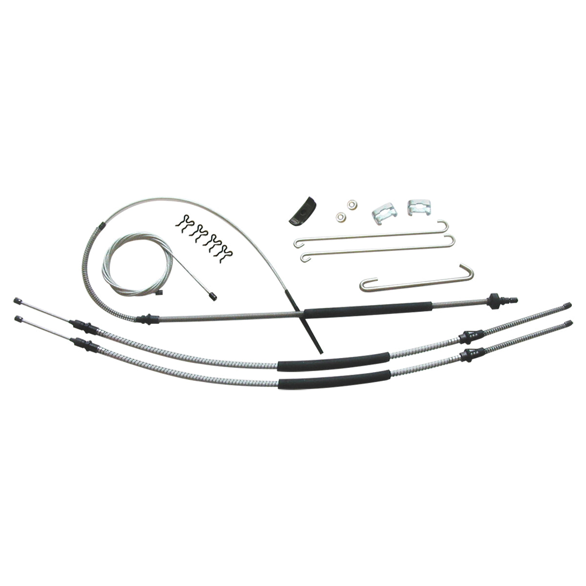 1973-77 Chevrolet Monte Carlo Chevelle Laguna El Camino T-350 Complete Brake Cable Kit Stainless