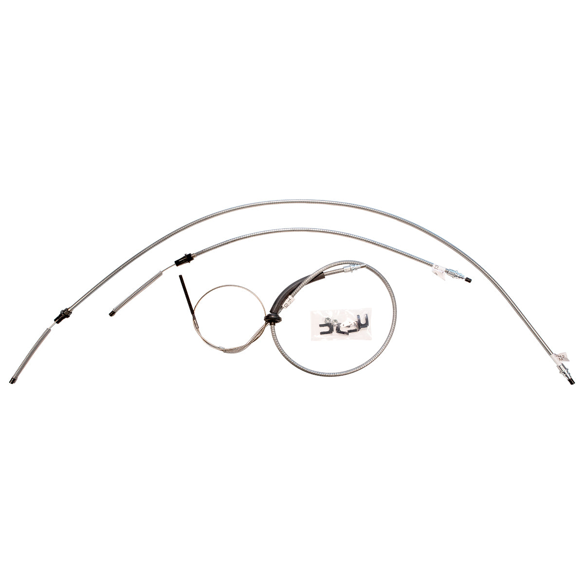 1981-86 Jeep CJ-8 Complete Parking Brake Cable Kit, Stainless