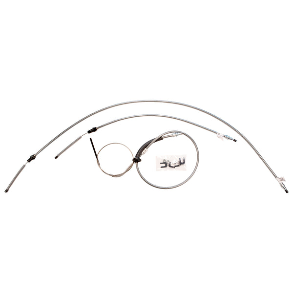 1981-86 Jeep CJ-8 Complete Parking Brake Cable Kit, Stainless