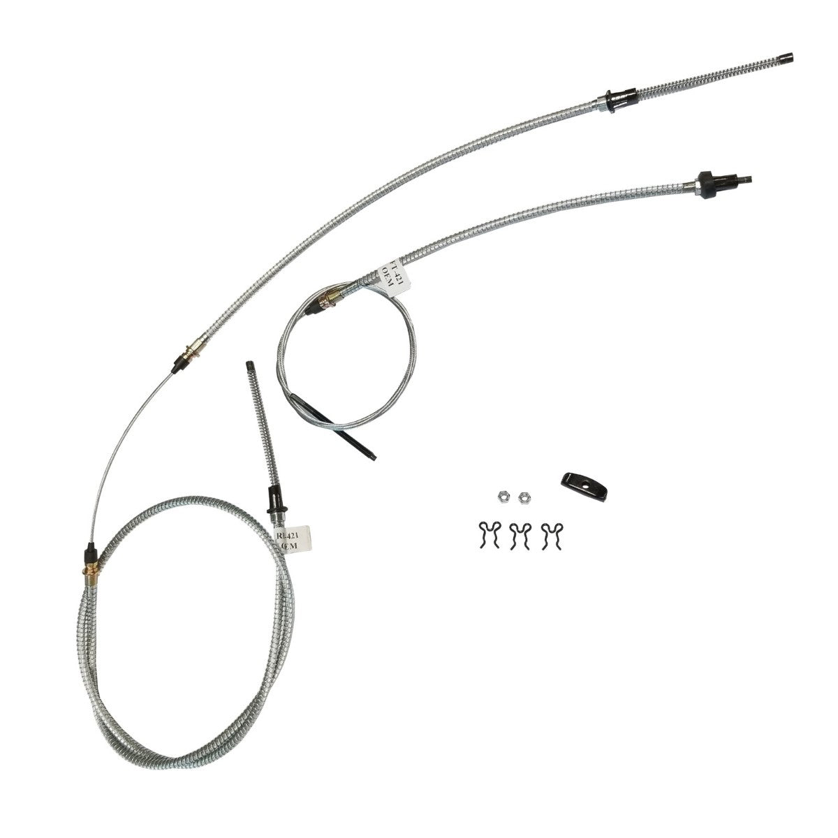 1962-65 Nova Entire Parking Brake Cable Kit, Stainless