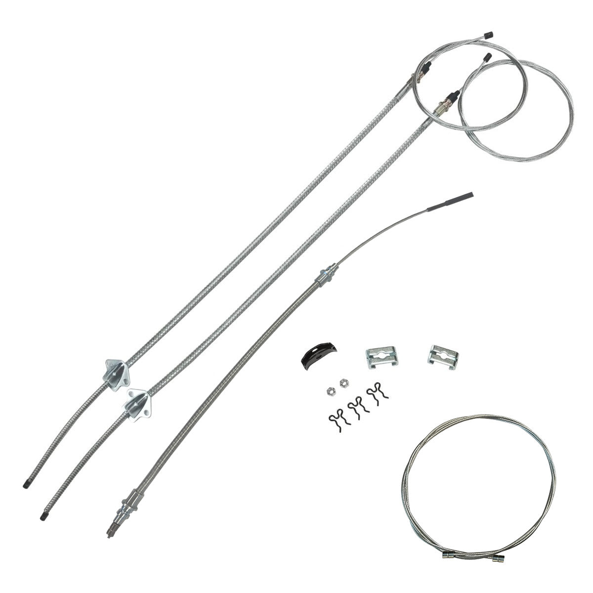 1961-62 Pontiac Bonneville Complete Brake Cable Kit, Stainless