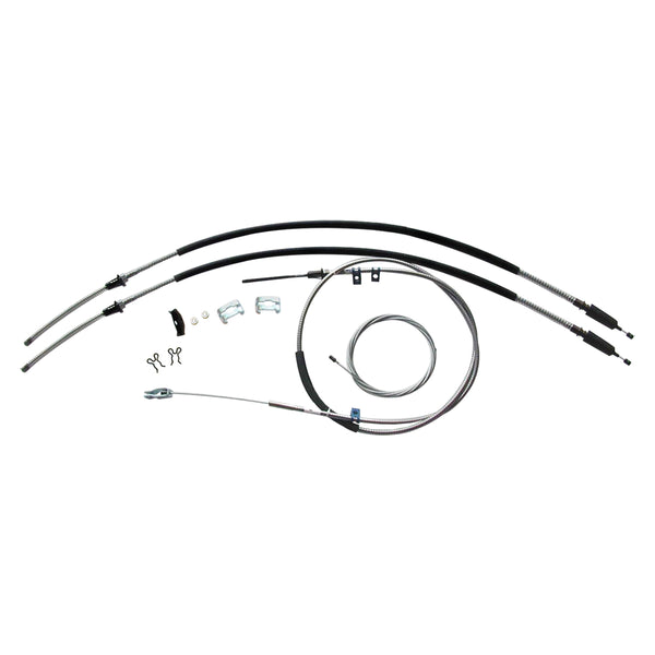 1966-68 Chevrolet GMC Truck Manual Power Glide T350 Long Bed Complete Parking Brake Cable Kit, Stainless
