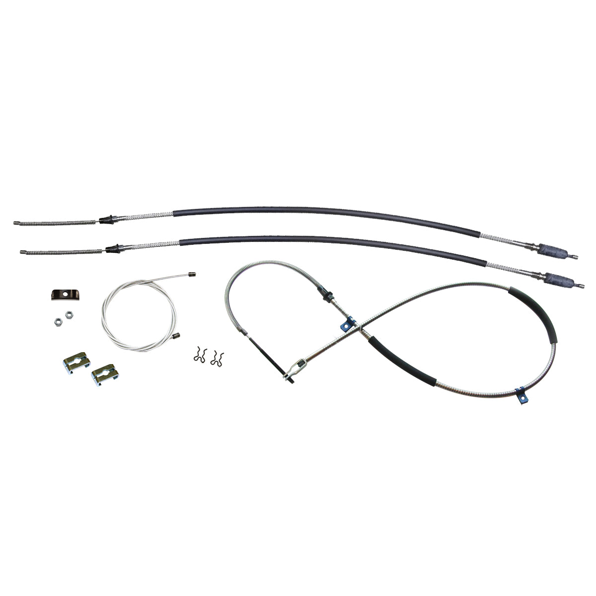GM Truck Brake Cables 1967-68 Chevy/GMC Truck 1/2 ton, 4wd, Shortbed Complete Parking Brake Cable Kit, Stainless