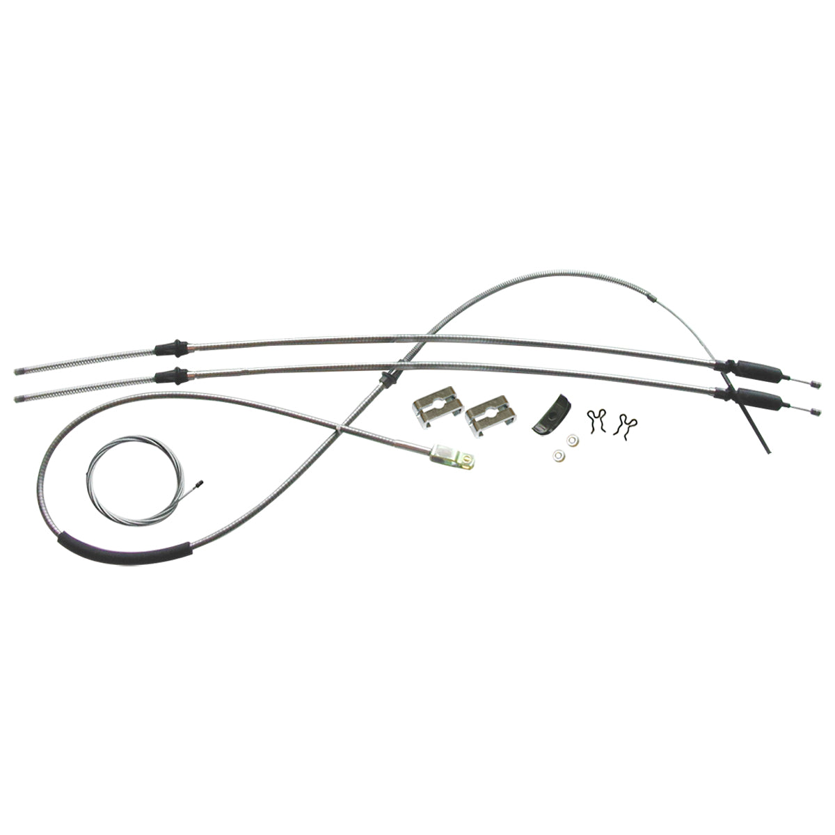 1969-72 Chevrolet GMC C10 Truck T350 Manual Or Powerglide Short Bed Coil Rear Complete Parking Brake Cable Kit Stainless