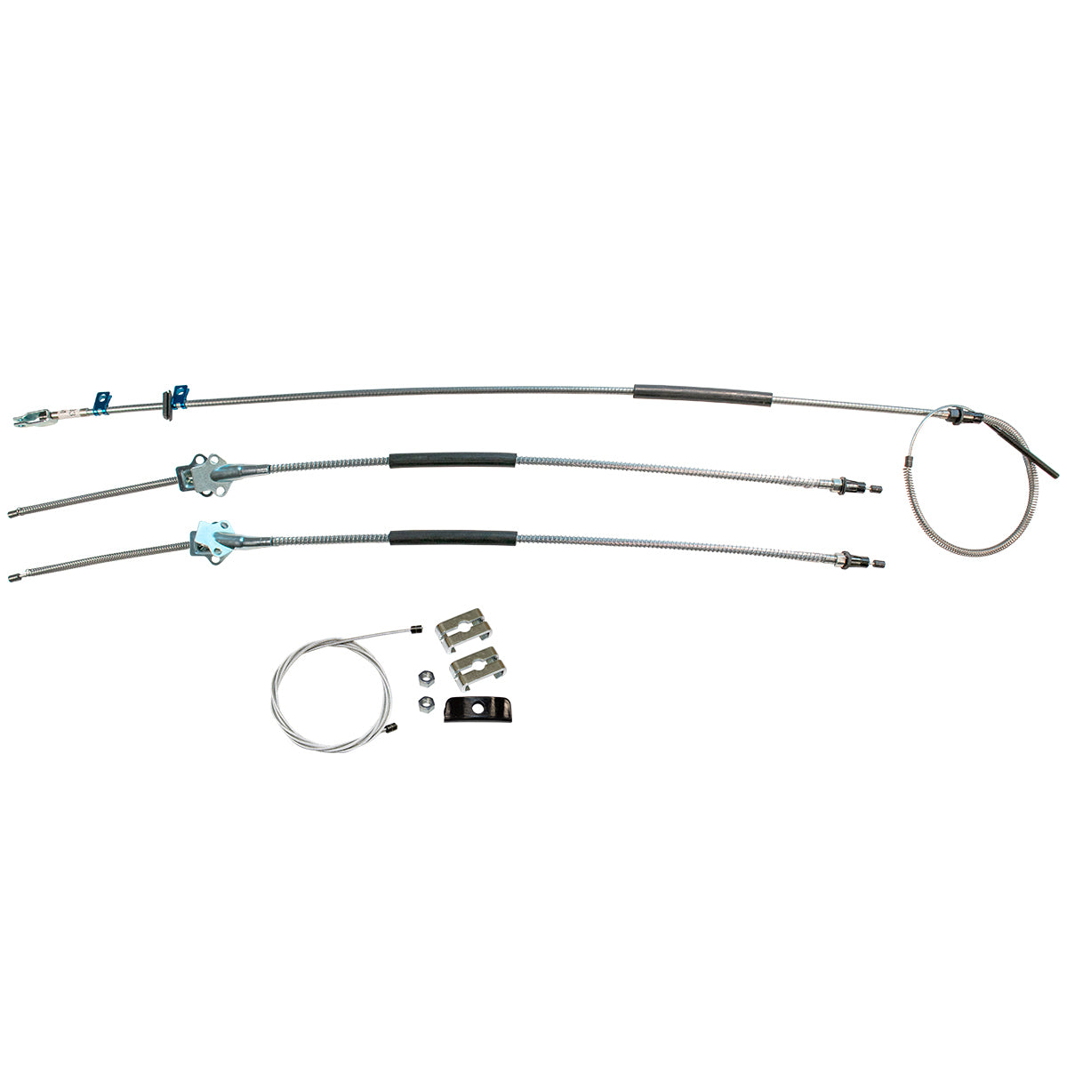 1967-72 Chevrolet GMC Truck 1/2 ton, 2wd, T400, Short bed, Leaf Rear, Complete Parking Brake Cable Kit, Stainless