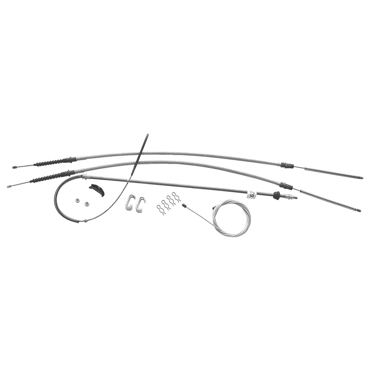 1973-84 Chevrolet GMC Suburban, 4wd Complete Parking Brake Cable Kit, Stainless