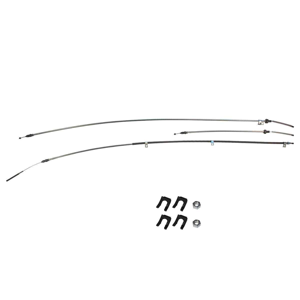 1968-70 AMC AMX Complete E-Brake Cable Kit, Stainless