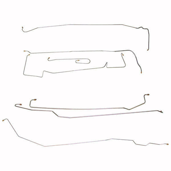 1958 Cadillac Series 60 133" WB Manual Brake Line Kit 7pc, Stainless