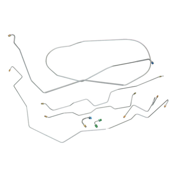 1969-70 Cadillac de Ville/Calais 129.5" WB Power Drum Brake Line Kit, Stainless
