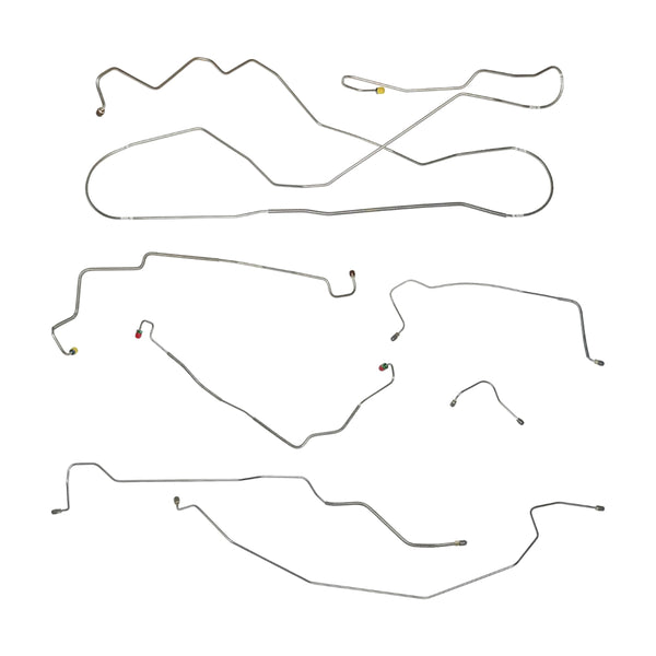 1971-76 Cadillac de Ville Power Disc Brake Line Kit 7pc, Stainless