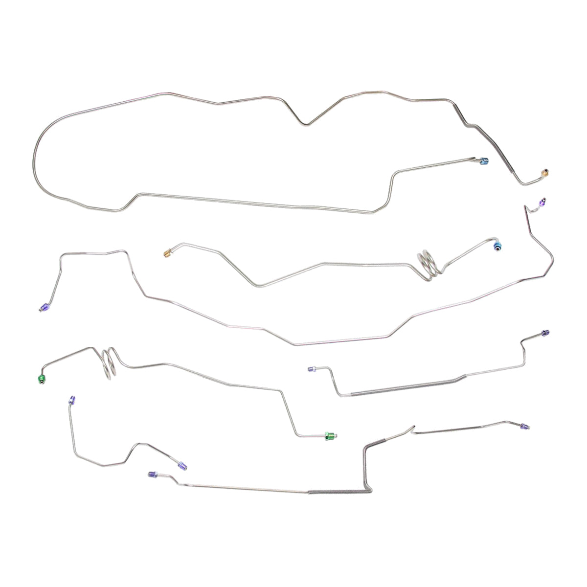 1979-85 Cadillac/Buick/Oldsmobile Eldorado/Riviera/Toronado Front Disc/Rear Drum Complete Brake Line Kit, Stainless
