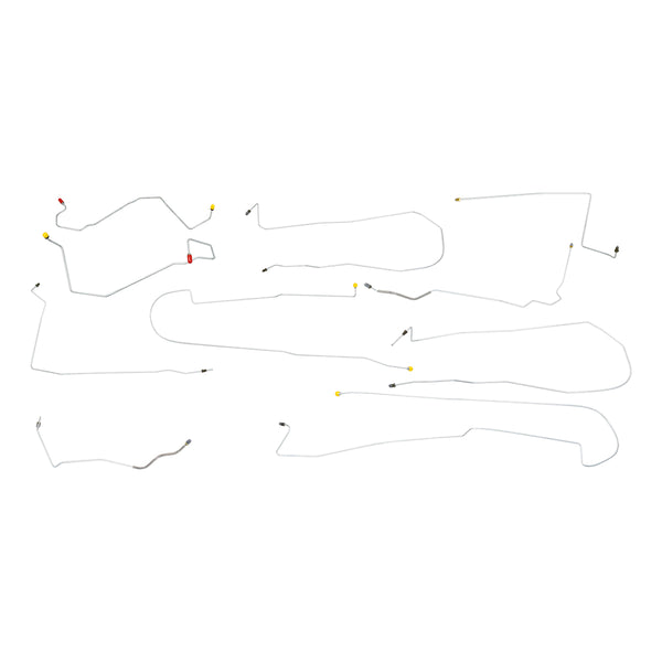 2000-04 Cadillac Seville Four-Wheel Disc w/ABS Complete Brake Line Kit 10pc, Stainless