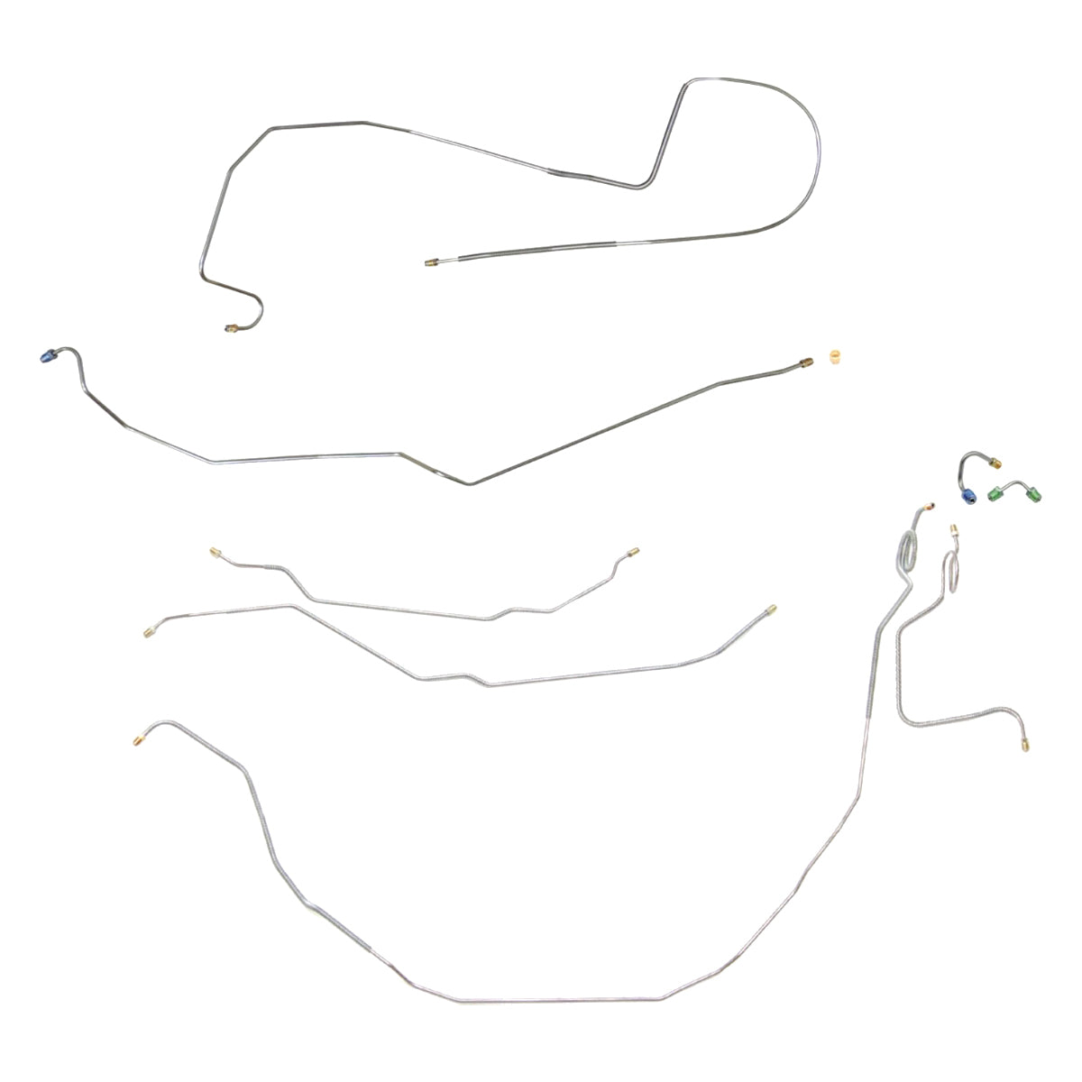 1969 Chevrolet Camaro (Conversion Kit Upgrade) Power Disc Brake Conversion Lines 8pc, Stainless