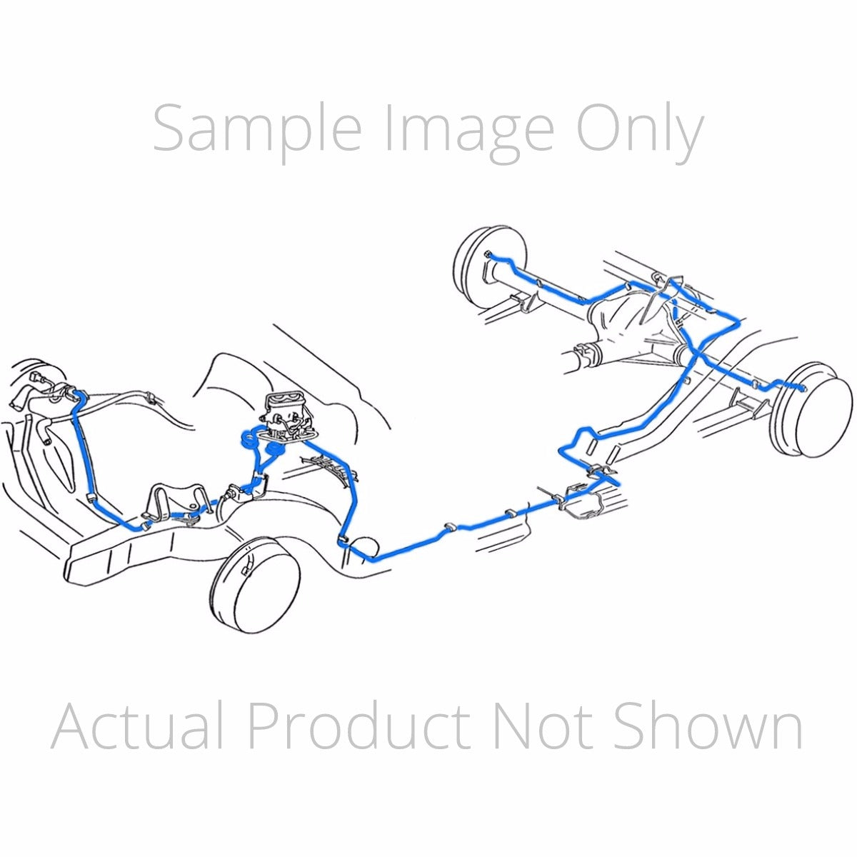 Stainless Steel Rear Axle Brake Lines – Fits 1975-1981 Camaro (Standard Suspension Only) - View #8