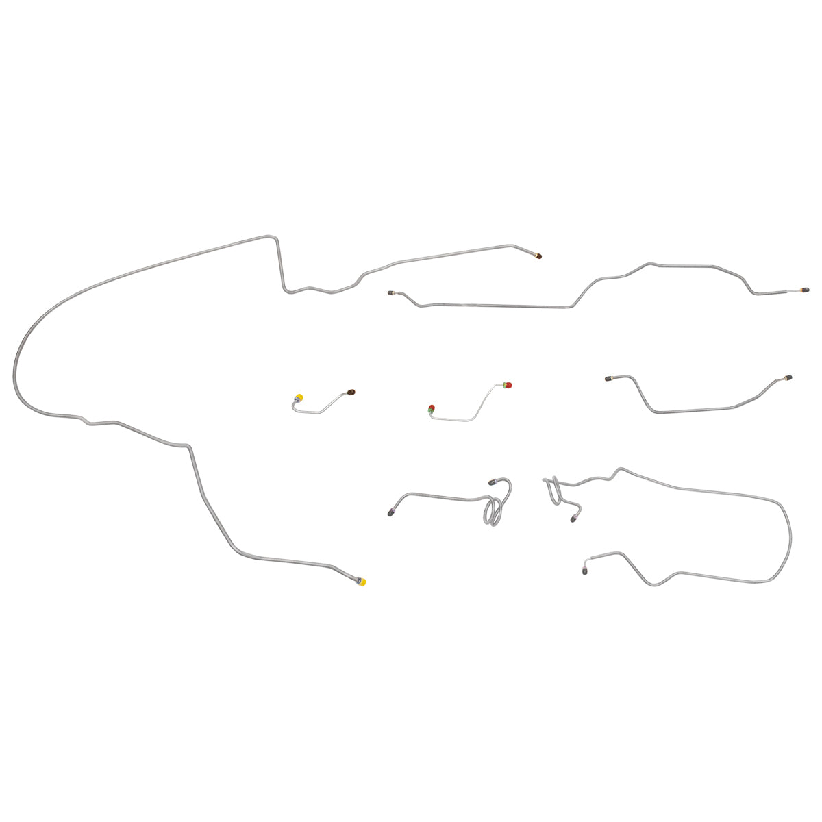 1978-80 Chevrolet Camaro Power Disc Brake Line Kit 7pc, Stainless