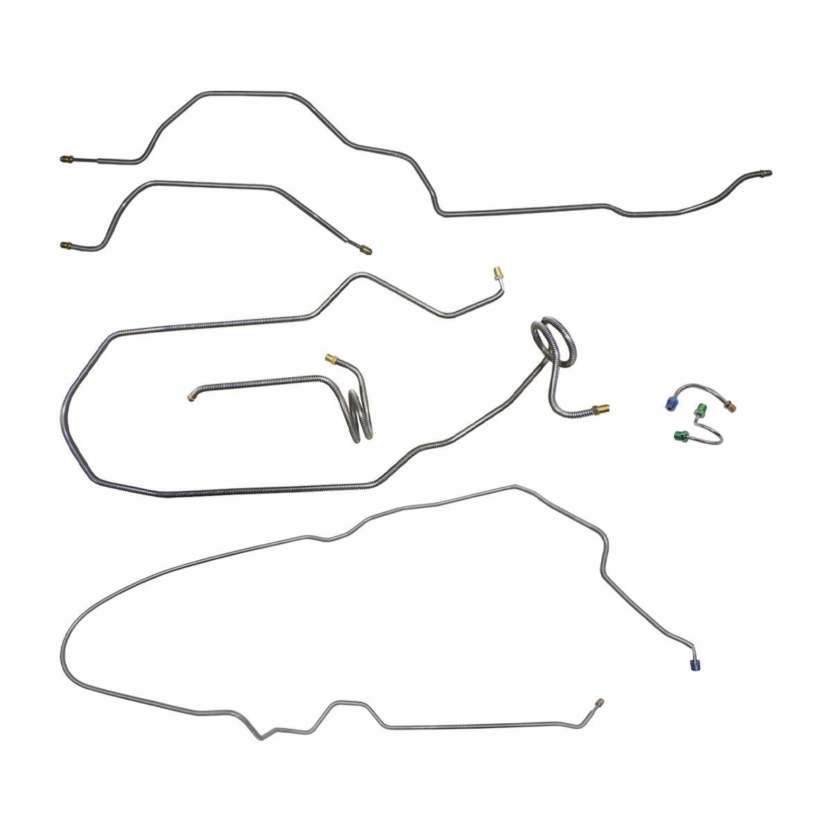1978-80 Chevrolet Camaro Manual Disc Brake Line Kit 7pc, Stainless