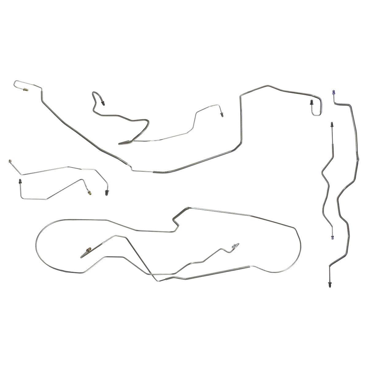 1993-97 Chevrolet Camaro LT1 AT w/o Traction Control Four-Wheel Disc Brake Line Kit 7pc, Stainless