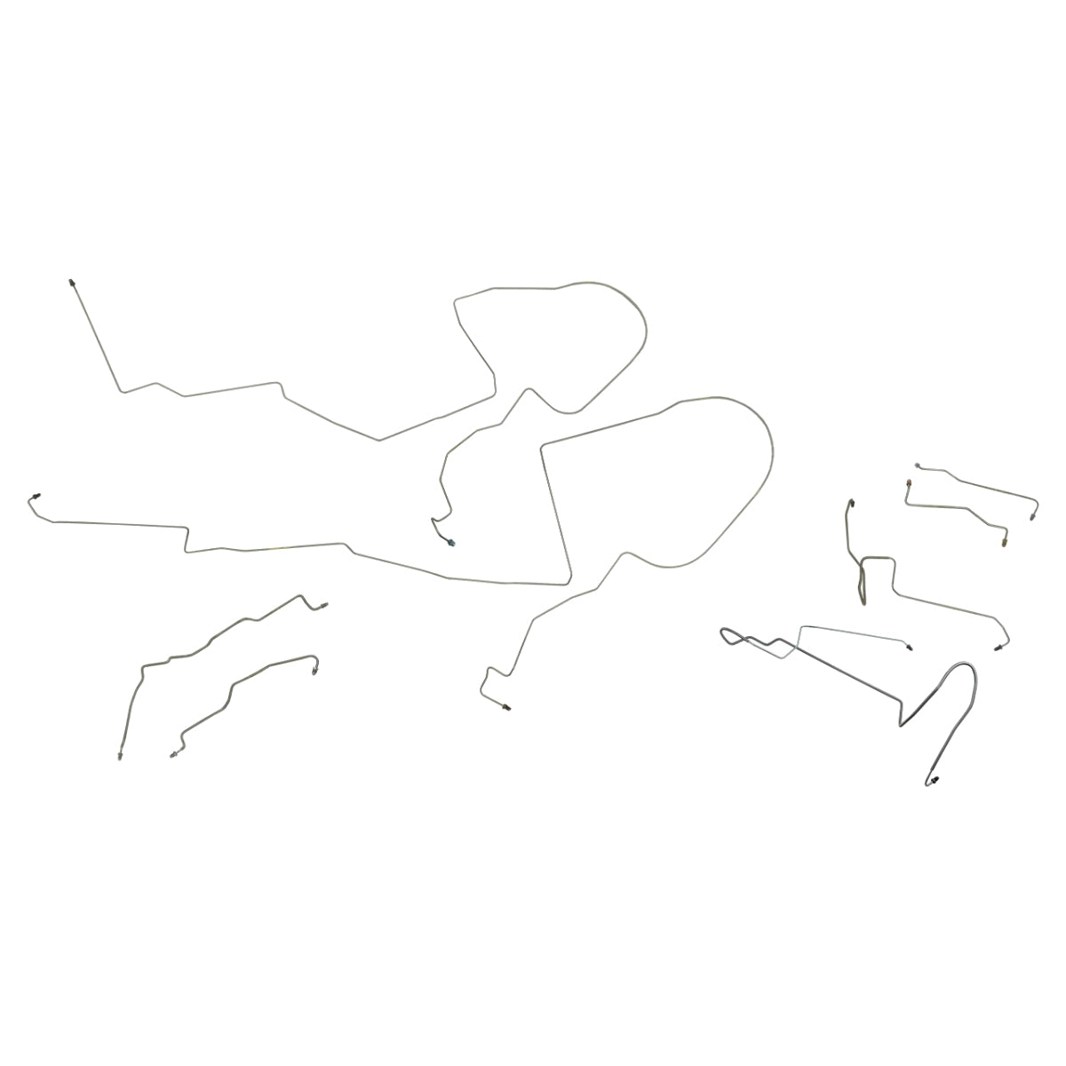 1998-02 Chevrolet Camaro Four-Wheel Disc ABS and Traction Control Complete Brake Line Kit (w/o Flex) 10pc, Stainless