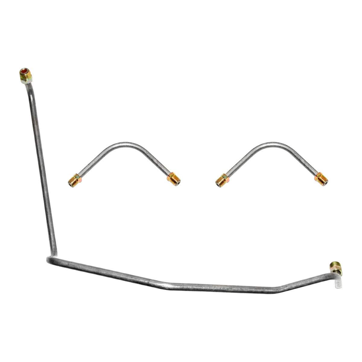 1970-72 Chevrolet Camaro/SS 396CID-375HP 4bbl Holley Dual-Feed 3/8", 5/16" Pump to Carb Lines (Requires Y Block) 3pc, Stainless