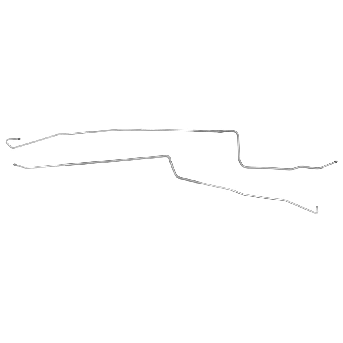 1970-71 Chevrolet Camaro V8 (PS Routing w/Spring Guard) Tank to Pump 3/8" Fuel Lines 2pc, Stainless
