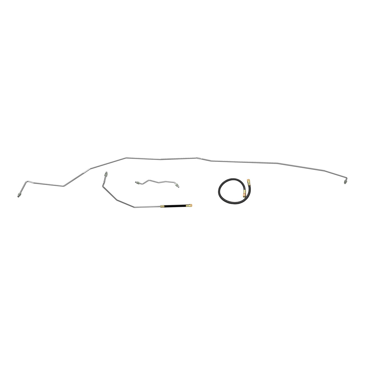 1985-87 Chevrolet Camaro V8 FI (DS Routing) 3/8" Tank to Pump Main Fuel Lines 4pc, Stainless